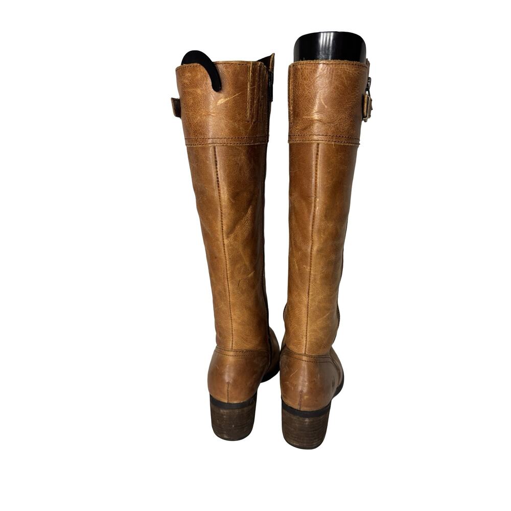Born Fannar Brown Leather Knee High Riding Boots Size 6.5 - Picture 4 of 6
